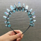 Witch accessories jewelry moon wicca wizard crown headband dark blue black headband gift