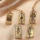 Vintage totem vettaro witch Stainless Steel Pendant Necklace diviner jewelry clavicle chain