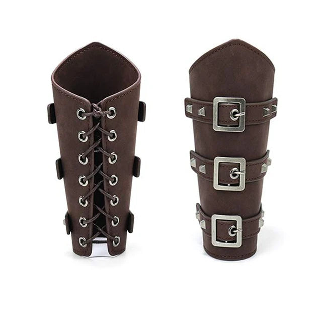 Medieval Knight Leather Wrist Guards