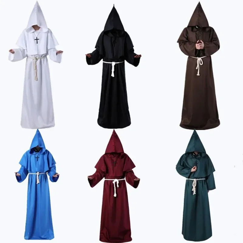 Halloween cosplay costumes Ancient Costume Medieval Monk Robe Clothing for Costumes