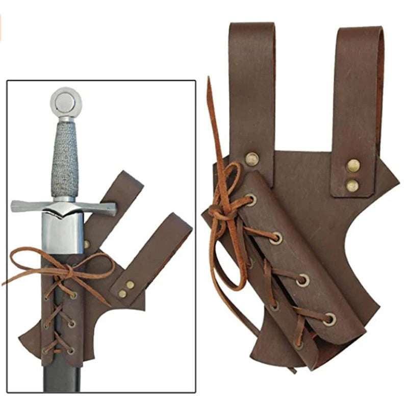 Holster Medieval Shoulder Strap Sword Holder Sheath Scabbard For Adult Men Larp Knight Weapon Cosplay Gear Rapier Ring Belt Men