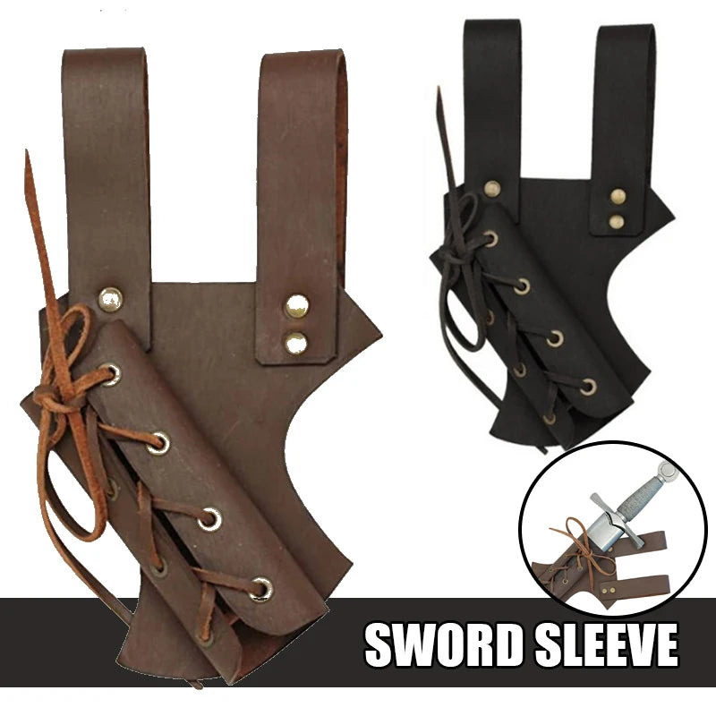 Holster Medieval Shoulder Strap Sword Holder Sheath Scabbard For Adult Men Larp Knight Weapon Cosplay Gear Rapier Ring Belt Men