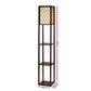 Artiss Floor Lamp 3 Tier Shelf Storage LED Light Stand Home Room Pattern Brown