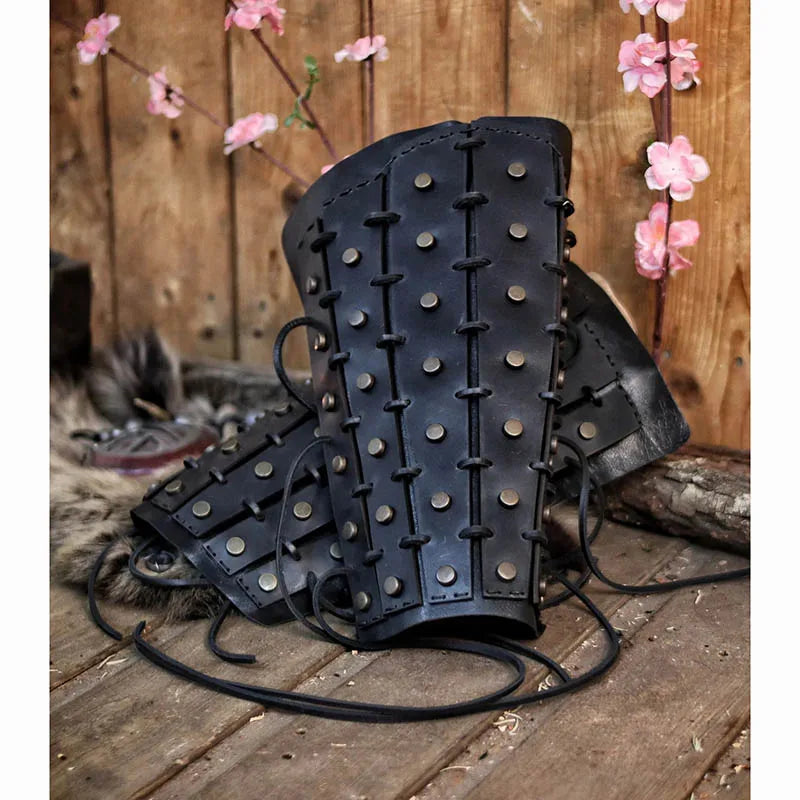 Medieval Ninja Samurai Leather Leg Guard