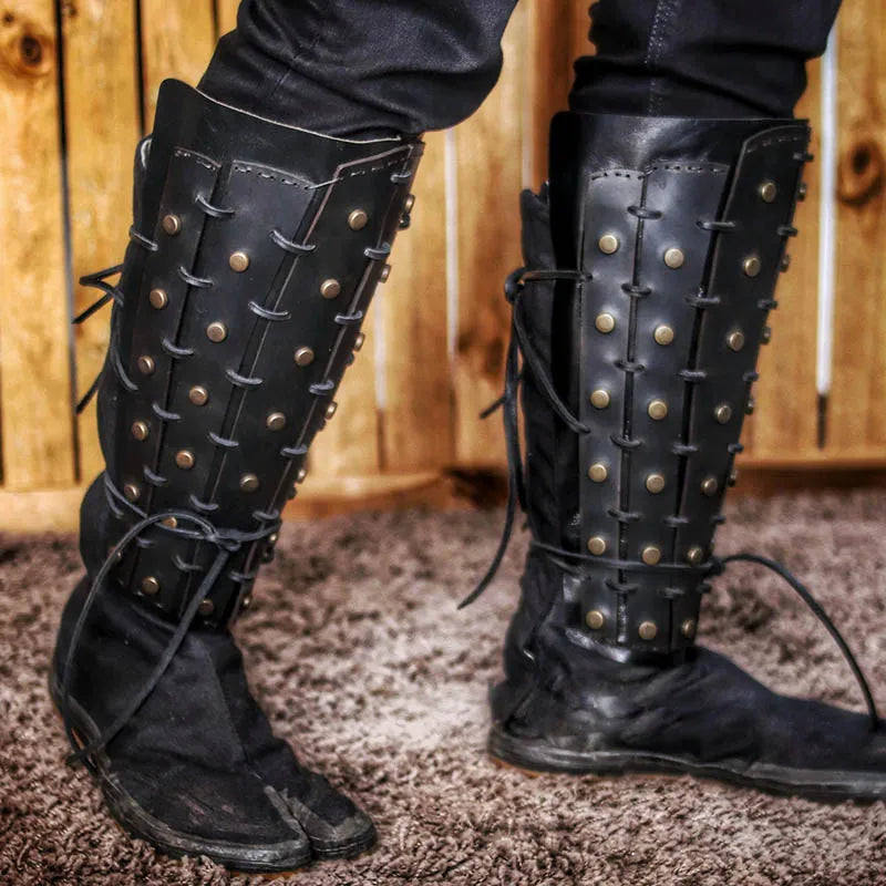 Medieval Ninja Samurai Leather Leg Guard