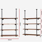 Artiss Bookshelf DIY Pipe Shelf 4 Tiers - INGE