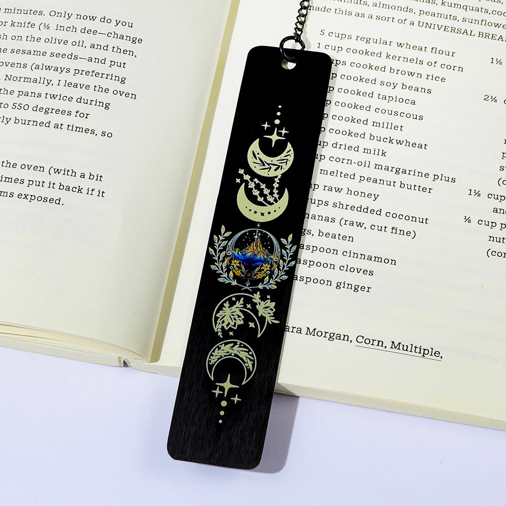 Metal Moon Phases Bookmark
