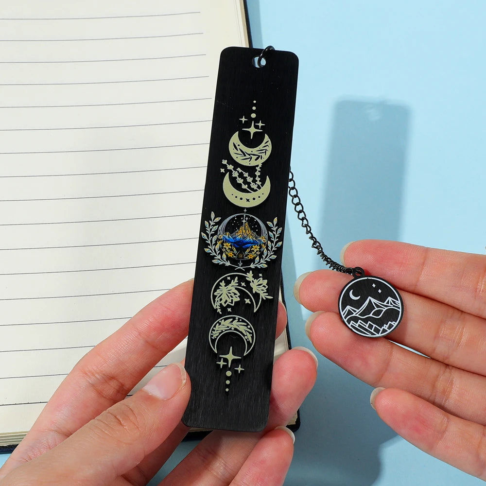 Metal Moon Phases Bookmark