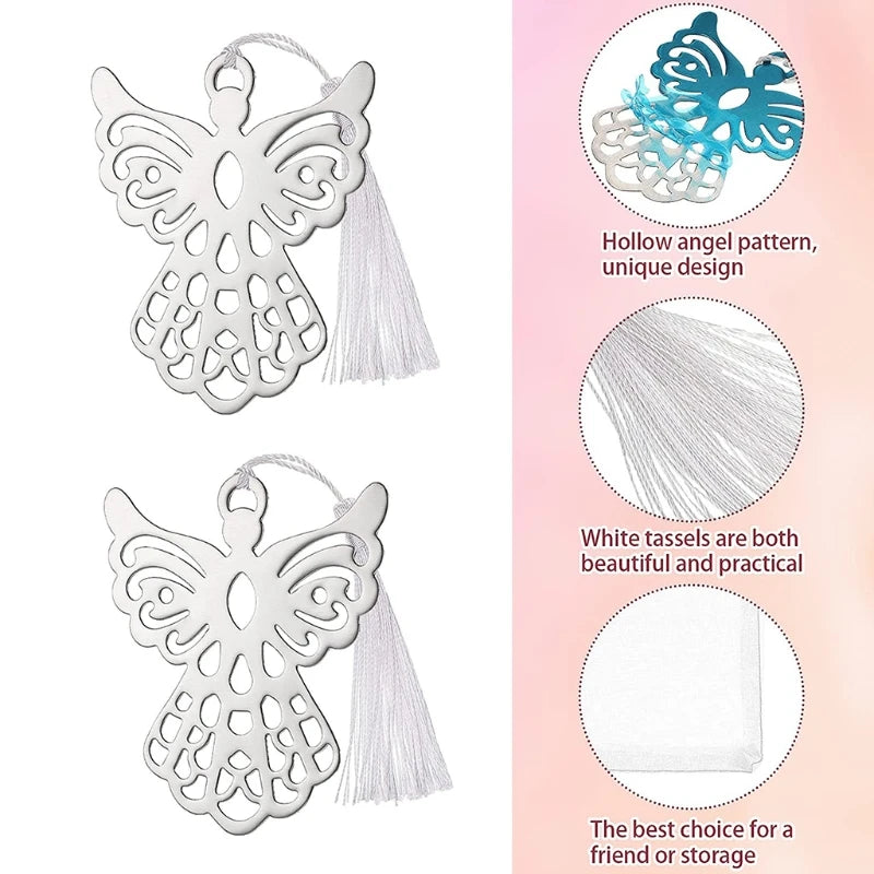 10pcs Steel Angel Bookmark Set