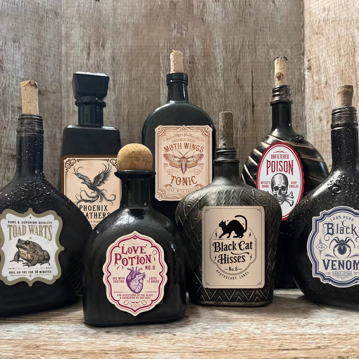 Creepy Halloween Potion Bottle Labels