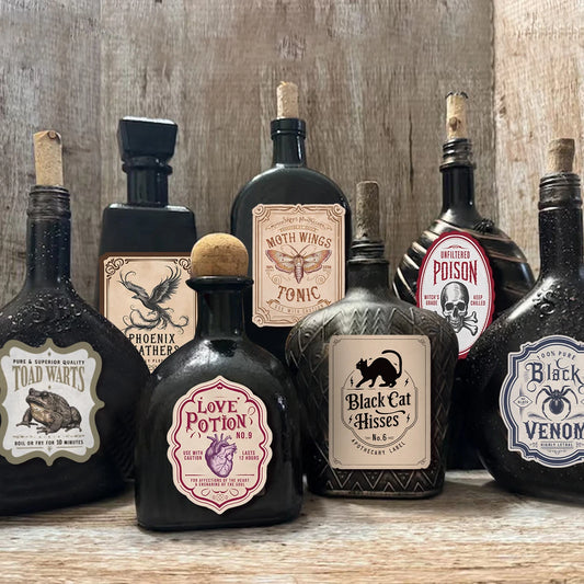 Creepy Halloween Potion Bottle Labels