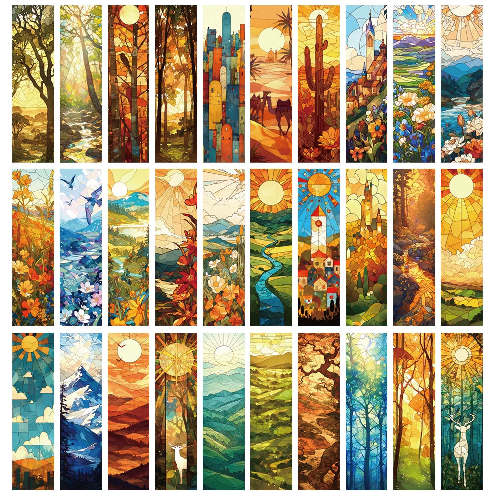30 Stained Glass Bookmarks