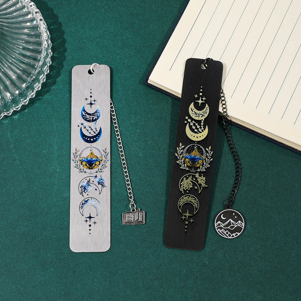 Metal Moon Phases Bookmark