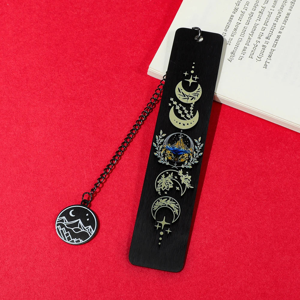 Metal Moon Phases Bookmark