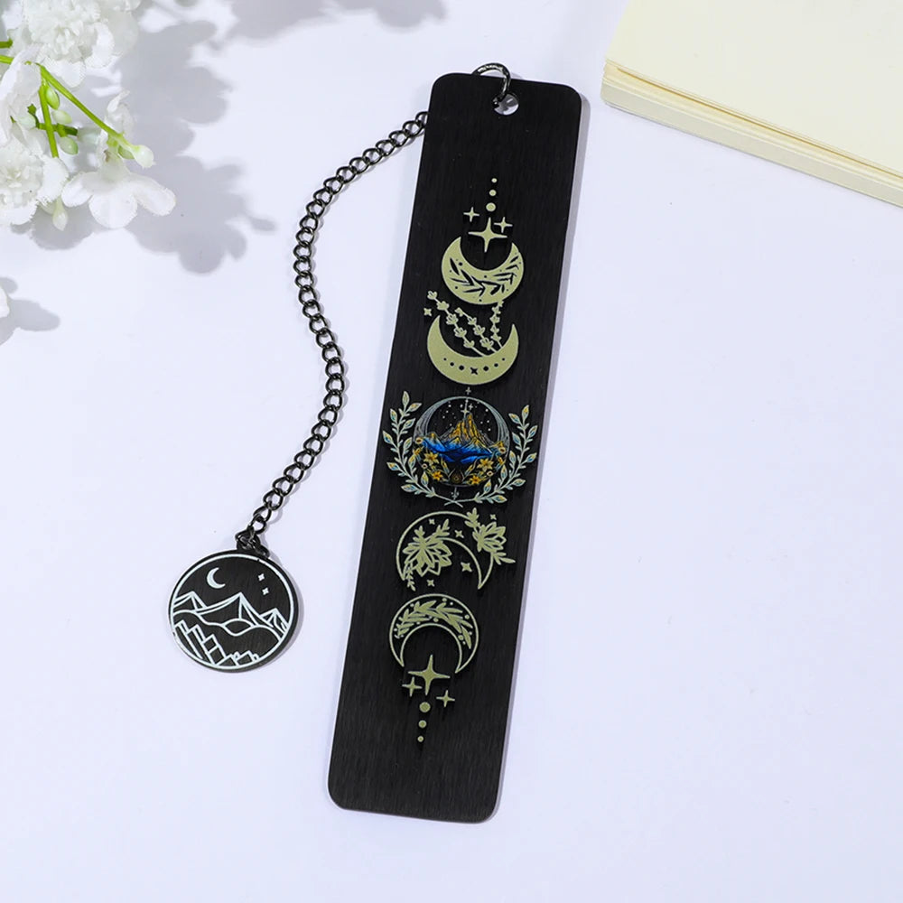 Metal Moon Phases Bookmark