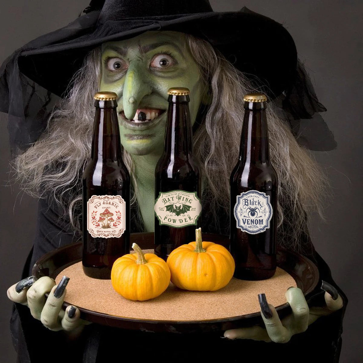 Creepy Halloween Potion Bottle Labels