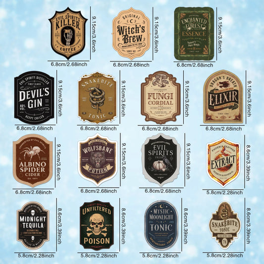 Vintage Halloween Apothecary Labels