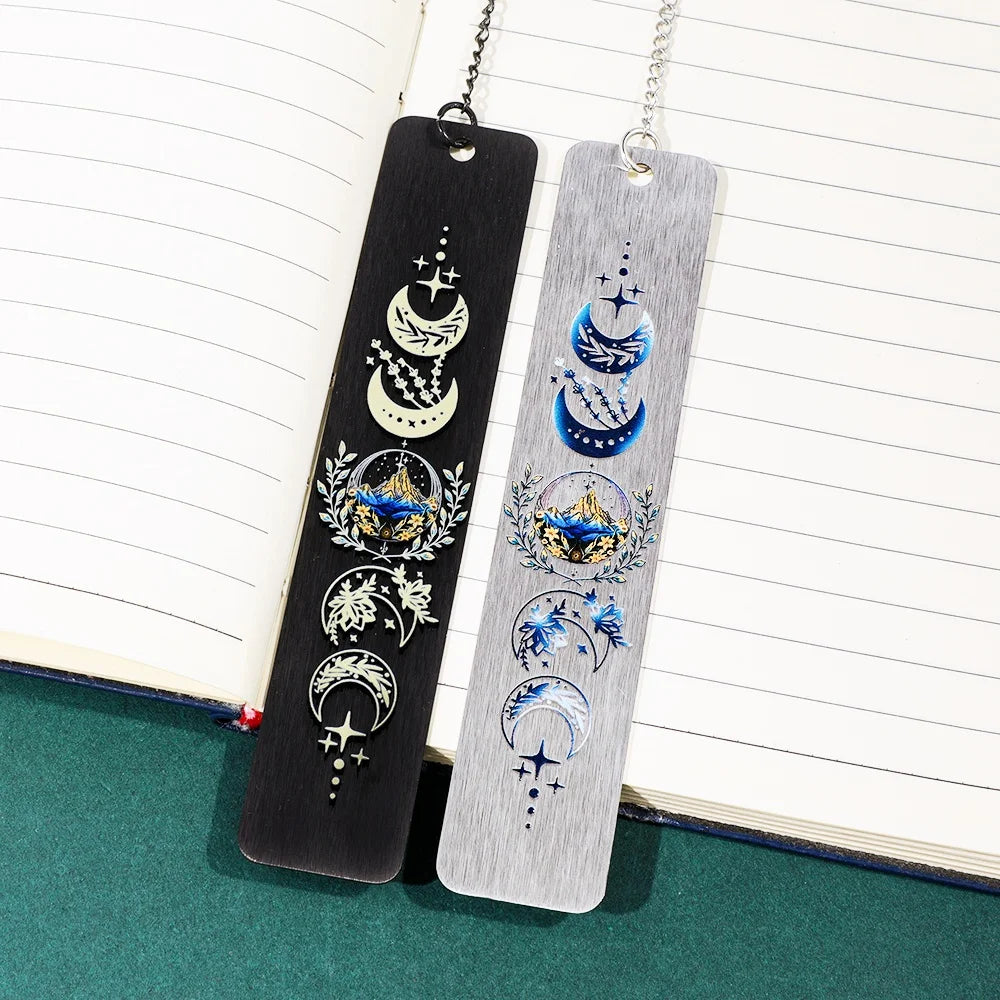Metal Moon Phases Bookmark