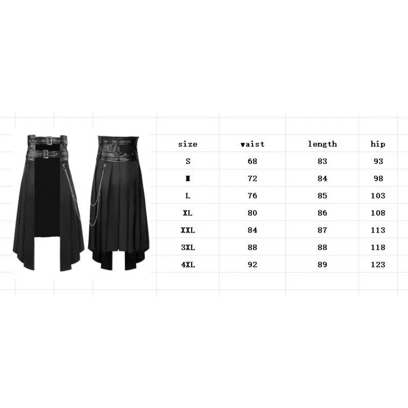 Unisex leather skirt