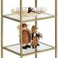 VASAGLE Storage Shelf 4-Tier Tempered Glass Gold LGT029A01