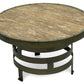 Retro Style Spiral Round Coffee Table with Wood Top