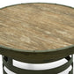 Retro Style Spiral Round Coffee Table with Wood Top