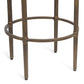 Wooden Round Side Table with Finial Legs in Dark French Brass Finish