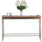 Wooden Iron Narrow Hallway Console Table with Finial Legs