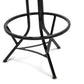 Industrial Wooden Iron Swivel Bar Stool - Black Rustic