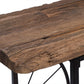 Industrial Style Hallway Console Table with Railway Sleeper Wood Top