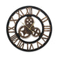 Artiss 80cm Wall Clock Large Retro Roman Numerals Brown